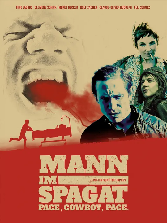 Mann im Spagat